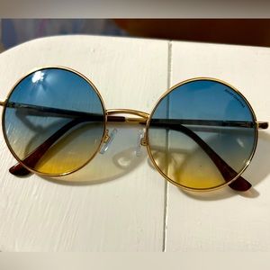 Genuine juicy couture round metal gold frame sunglasses